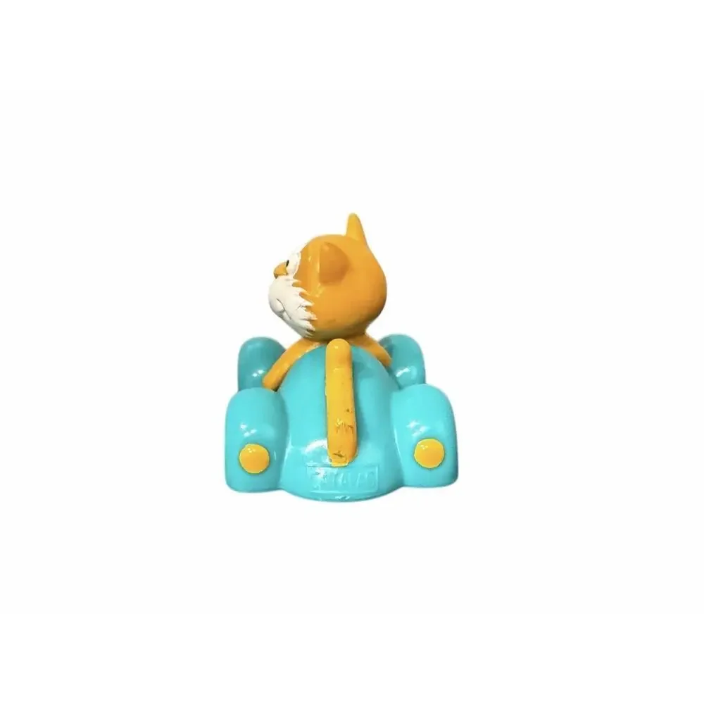 Vintage Hardee’s 1996 Animobiles Cat Car Orange White Cat Blue Car